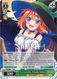 In a Costume, Yotsuba Nakano (SR) - The Quintessential Quintuplets Movie - Weiss Schwarz card