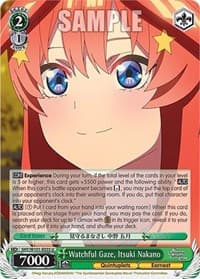 Watchful Gaze, Itsuki Nakano - The Quintessential Quintuplets Movie - Weiss Schwarz card
