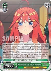 Watchful Gaze, Itsuki Nakano (SR) - The Quintessential Quintuplets Movie - Weiss Schwarz card