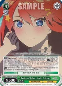 Fruits of Labor, Itsuki Nakano - The Quintessential Quintuplets Movie - Weiss Schwarz card