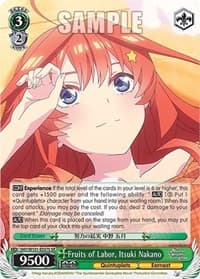 Fruits of Labor, Itsuki Nakano (SR) - The Quintessential Quintuplets Movie - Weiss Schwarz card