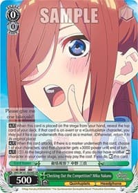Checking Out the Competition? Miku Nakano (SR) - The Quintessential Quintuplets Movie - Weiss Schwarz card