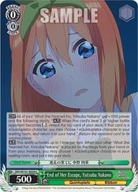 End of Her Escape, Yotsuba Nakano - The Quintessential Quintuplets Movie - Weiss Schwarz card