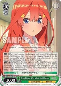 Being Diligent After School, Itsuki Nakano (SR) - The Quintessential Quintuplets Movie - Weiss Schwarz card