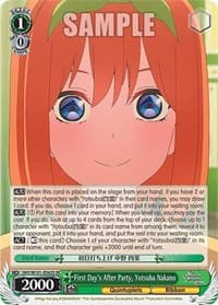First Day's After Party, Yotsuba Nakano (SR) - The Quintessential Quintuplets Movie - Weiss Schwarz card