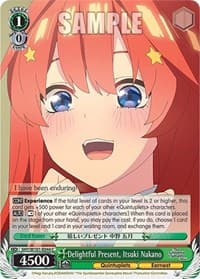 Delightful Present, Itsuki Nakano - The Quintessential Quintuplets Movie - Weiss Schwarz card