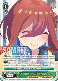 Sensing Her Growth, Miku Nakano (SR) - The Quintessential Quintuplets Movie - Weiss Schwarz card