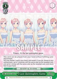 Last Quintuplets Game - The Quintessential Quintuplets Movie - Weiss Schwarz card