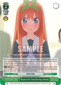 Reason For Transferring Schools - The Quintessential Quintuplets Movie - Weiss Schwarz card