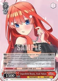 Unparalleled Beauty, Itsuki Nakano - The Quintessential Quintuplets Movie - Weiss Schwarz card
