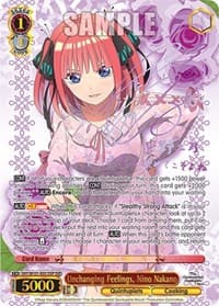 Unchanging Feelings, Nino Nakano (SSP) - The Quintessential Quintuplets Movie - Weiss Schwarz card