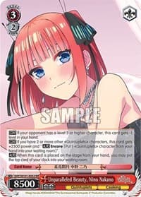 Unparalleled Beauty, Nino Nakano - The Quintessential Quintuplets Movie - Weiss Schwarz card