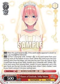Flowers of Gratitude, Ichika Nakano - The Quintessential Quintuplets Movie - Weiss Schwarz card