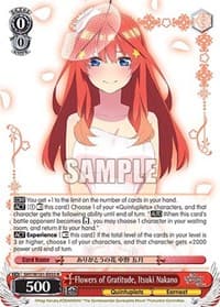 Flowers of Gratitude, Itsuki Nakano - The Quintessential Quintuplets Movie - Weiss Schwarz card