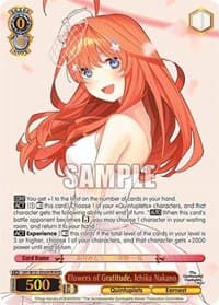 Flowers of Gratitude, Itsuki Nakano (HYR) - The Quintessential Quintuplets Movie - Weiss Schwarz card
