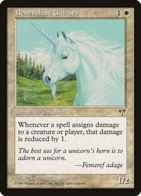 Benevolent Unicorn - Mirage - Magic: The Gathering card