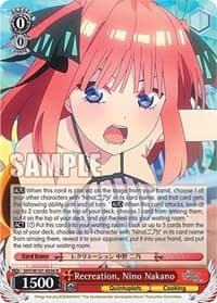 Recreation, Nino Nakano - The Quintessential Quintuplets Movie - Weiss Schwarz card