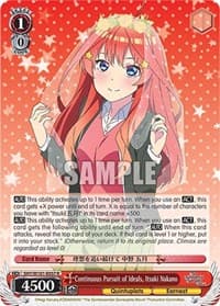 Continuous Pursuit of Ideals, Itsuki Nakano - The Quintessential Quintuplets Movie - Weiss Schwarz card