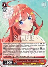 Continuous Pursuit of Ideals, Itsuki Nakano (SR) - The Quintessential Quintuplets Movie - Weiss Schwarz card