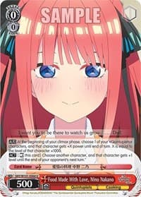 Food Made With Love, Nino Nakano - The Quintessential Quintuplets Movie - Weiss Schwarz card