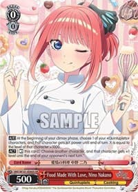 Food Made With Love, Nino Nakano (SR) - The Quintessential Quintuplets Movie - Weiss Schwarz card