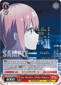 Our Resolve, Ichika Nakano (SR) - The Quintessential Quintuplets Movie - Weiss Schwarz card