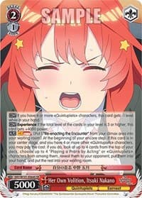 Her Own Volition, Itsuki Nakano (SR) - The Quintessential Quintuplets Movie - Weiss Schwarz card