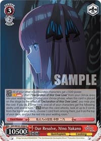 Our Resolve, Nino Nakano - The Quintessential Quintuplets Movie - Weiss Schwarz card