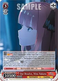Our Resolve, Nino Nakano (SR) - The Quintessential Quintuplets Movie - Weiss Schwarz card