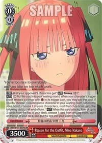 Reason for the Outfit, Nino Nakano (SR) - The Quintessential Quintuplets Movie - Weiss Schwarz card