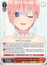 Successful Actress, Ichika Nakano (SR) - The Quintessential Quintuplets Movie - Weiss Schwarz card