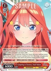 Competing in Closeness, Itsuki Nakano - The Quintessential Quintuplets Movie - Weiss Schwarz card