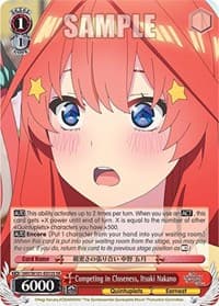 Competing in Closeness, Itsuki Nakano (SR) - The Quintessential Quintuplets Movie - Weiss Schwarz card
