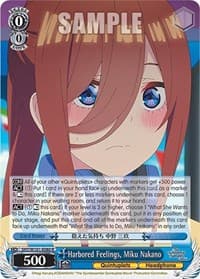 Harbored Feelings, Miku Nakano - The Quintessential Quintuplets Movie - Weiss Schwarz card