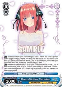 Flowers of Gratitude, Nino Nakano - The Quintessential Quintuplets Movie - Weiss Schwarz card