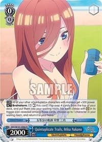Quintuplicate Trails, Miku Nakano - The Quintessential Quintuplets Movie - Weiss Schwarz card