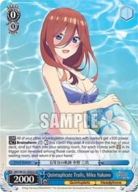Quintuplicate Trails, Miku Nakano (SR) - The Quintessential Quintuplets Movie - Weiss Schwarz card