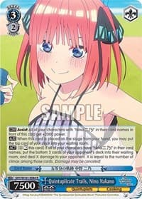 Quintuplicate Trails, Nino Nakano - The Quintessential Quintuplets Movie - Weiss Schwarz card