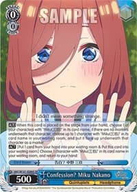Confession? Miku Nakano (SR) - The Quintessential Quintuplets Movie - Weiss Schwarz card