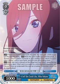 A Self She Could Like, Miku Nakano - The Quintessential Quintuplets Movie - Weiss Schwarz card