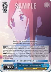 A Self She Could Like, Miku Nakano (SR) - The Quintessential Quintuplets Movie - Weiss Schwarz card