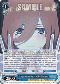 Aquarium Date, Miku Nakano - The Quintessential Quintuplets Movie - Weiss Schwarz card