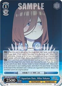 Aquarium Date, Miku Nakano (SR) - The Quintessential Quintuplets Movie - Weiss Schwarz card