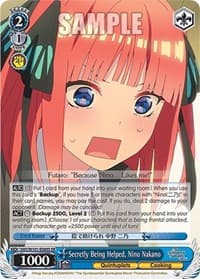 Secretly Being Helped, Nino Nakano (SR) - The Quintessential Quintuplets Movie - Weiss Schwarz card