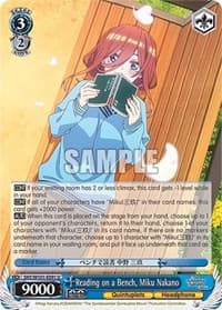 Reading on a Bench, Miku Nakano - The Quintessential Quintuplets Movie - Weiss Schwarz card