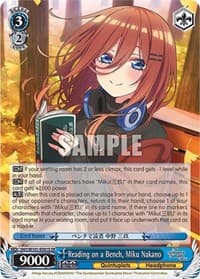 Reading on a Bench, Miku Nakano (SR) - The Quintessential Quintuplets Movie - Weiss Schwarz card