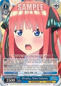 Rivalry, Nino Nakano (SR) - The Quintessential Quintuplets Movie - Weiss Schwarz card