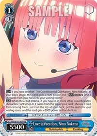 Love Vacation, Nino Nakano - The Quintessential Quintuplets Movie - Weiss Schwarz card
