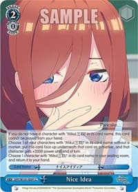 Nice Idea - The Quintessential Quintuplets Movie - Weiss Schwarz card