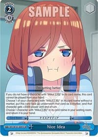 Nice Idea (SR) - The Quintessential Quintuplets Movie - Weiss Schwarz card